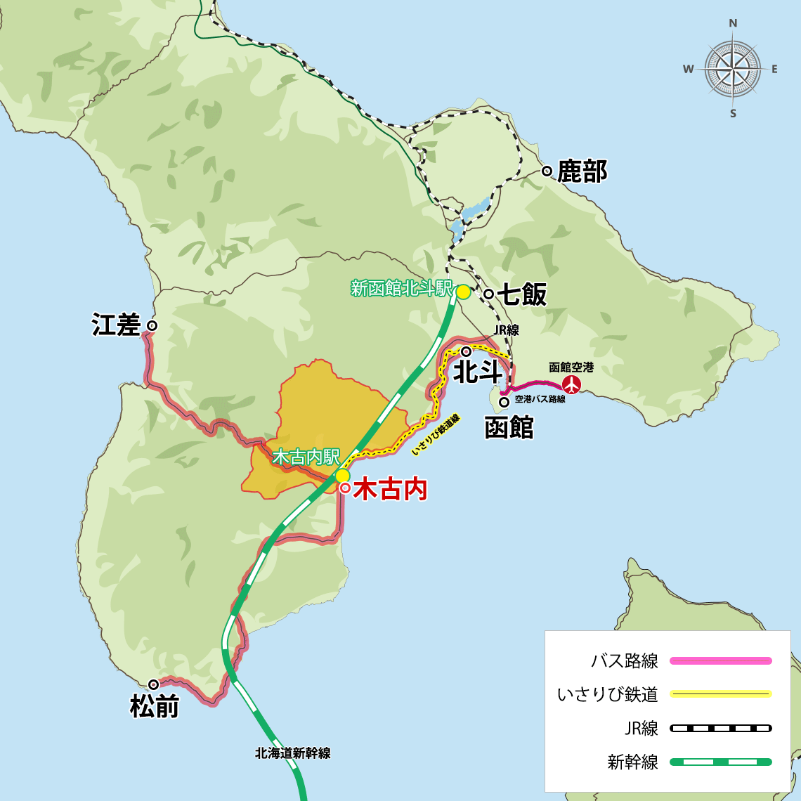 木古内町周辺地図