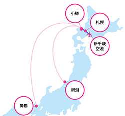 小樽への地図