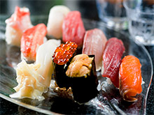 小樽近海の魚介新鮮なネタで握ったお寿司を手頃な価格で提供
