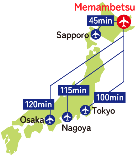 日本国内からのフライト時間