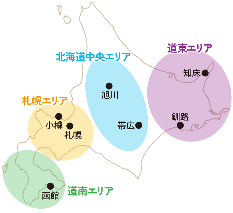 北海道の観光エリア