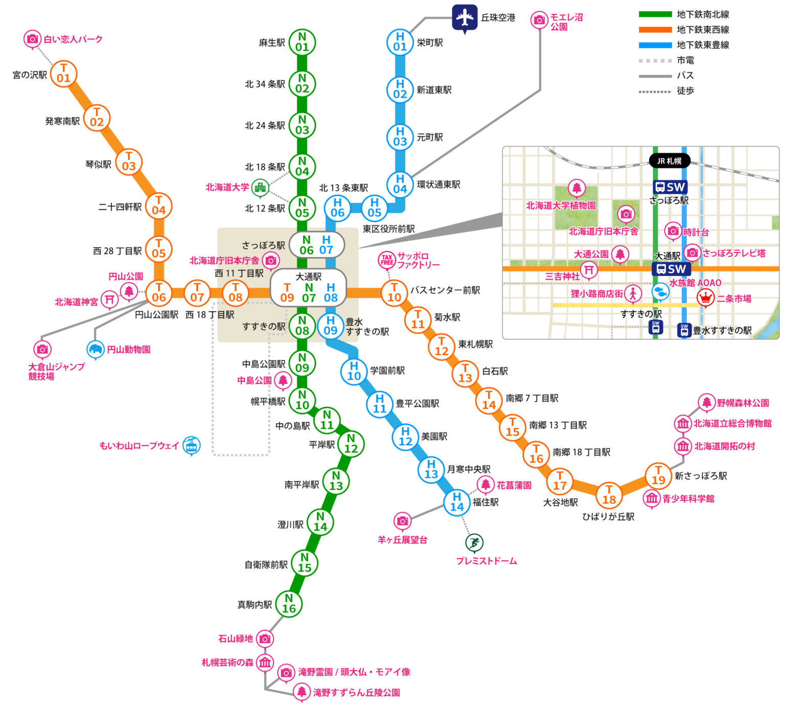 札幌地下鉄MAP