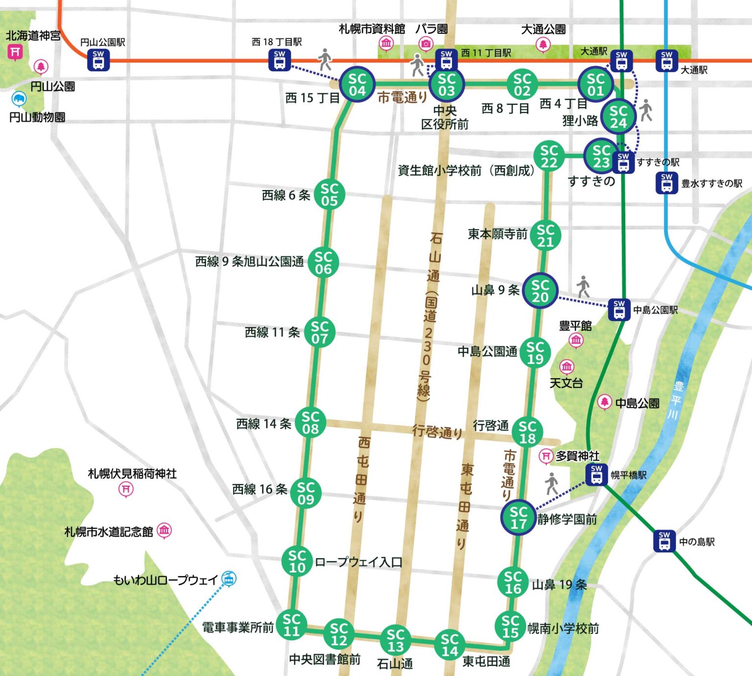札幌市電MAP