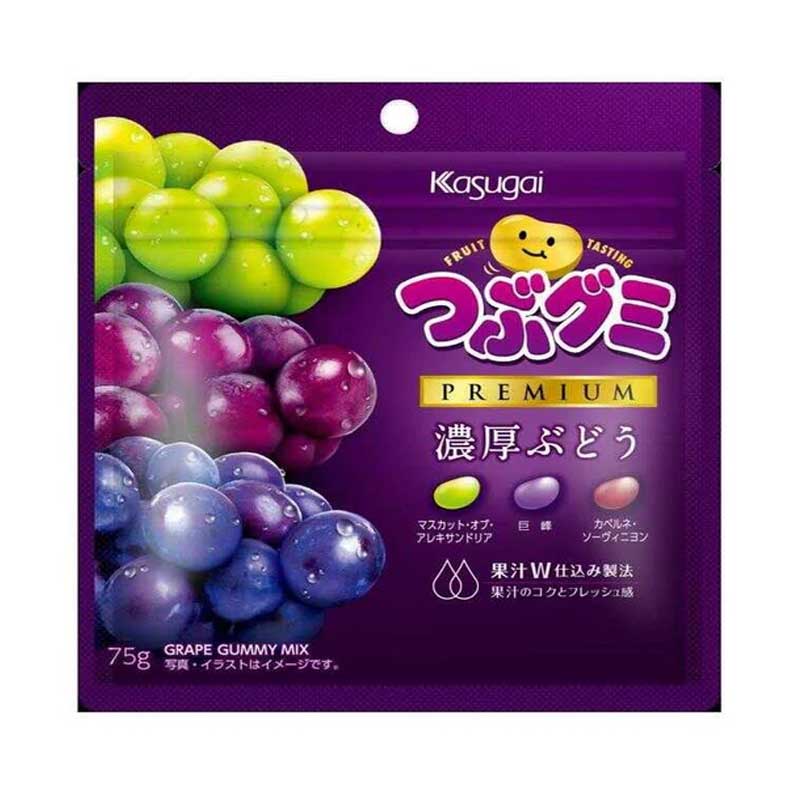 春日井 つぶグミ PREMIUM 濃厚ぶどう 75g